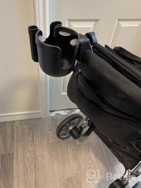 img 1 attached to Universal Stroller Cup Holder With Mobile Phone Case, 360 Degrees Rotation Drink Holder For Pushchair, Wheelchair, Walker, Bicycle - 2-In-1 Storage Rack Fits Most Cups review by Brandon Havlicek