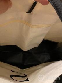img 7 attached to Персонализированная холщовая сумка для женщин - с внутренним карманом на молнии, идеальный подарок для учителей, друзей и дней рождения - дизайн BeeGreen с инициалами.