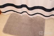 картинка 1 прикреплена к отзыву Ultra Soft Non-Slip Bath Mat With Super Absorbent Microfibers - Thick Plush Machine Washable Navy Blue Bathroom Rug For Shower, Tub, And Floor (16"X24") от William Burnett