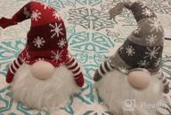 img 1 attached to Set Of 2 Scandinavian Christmas Gnome Lights With Timer, Swedish Santa Tomte Gnome, Nordic Xmas Decoration - Includes Red And Grey Color Options, Measures 11 X 4 Inches review by Jason Khadka