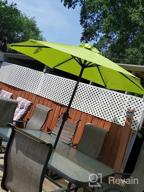 img 1 attached to FRUITEAM Solar-Powered Patio Umbrella With LED Lights, 7.5FT Table Umbrella With Easy Tilt And Crank For Garden, Deck, Backyard, And Pool (Beige) review by Robert Morrison