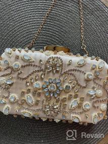 img 5 attached to Tanpell Crystal Beaded Wedding Clutch For Women: Elegant Evening Bag Purse