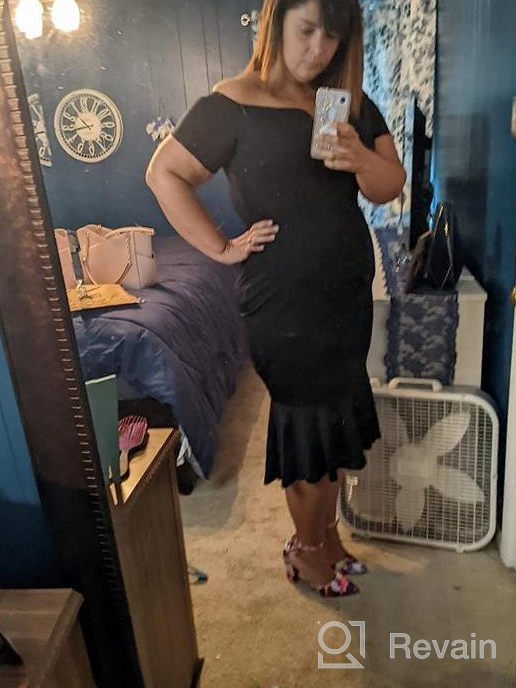 img 1 attached to Stunning Fishtail Midi Dress For Women With Long Sleeve And V Neck Design By Onlypuff review by Chelsea Miller