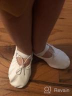 img 1 attached to Girls Leather Ballet Slippers For Gymnastic Dancing - Perfect For Kids! review by Priscilla Tran