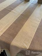 img 1 attached to Grey Cotton Linen Table Cloth For 6-8 Seats - OstepDecor Stitching Tassel 55 X 86 Inch Rectangle/Oblong Table Cover review by Shannon Vegesna