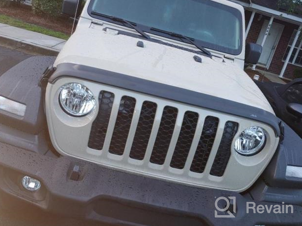 img 1 attached to Protect Your Ride: AVS Aeroskin Lightshield Hood Protector For Jeep Gladiator & Wrangler review by Eric Power