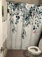 img 1 attached to Green Shower Curtain For Bathroom, Beautiful Modern Leaf And Floral Spring Botanical Shower Curtain, Garden Plants Classic Design, Water Repellent Fabric Shower Curtain Set With 12 Hooks 72X72 White review by Renee Stahl