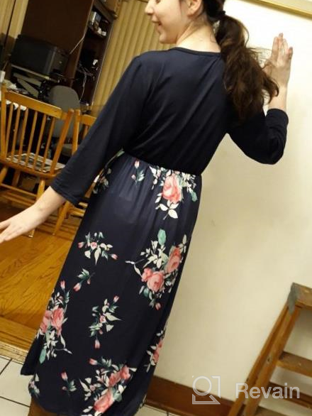 img 1 attached to Floral Maxi Swing Dress with Pocket for Girls 4-15Y: Comfy, Casual, and Chic! review by Heather Seay