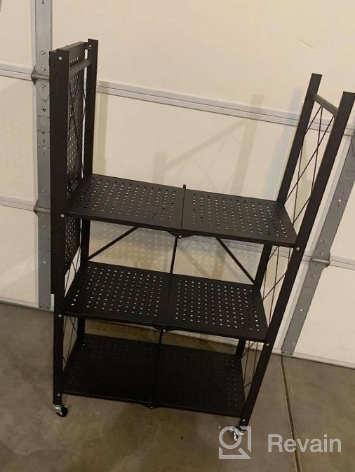 img 1 attached to Get Organized With BENOSS Foldable Metal Storage Shelves - Heavy-Duty, No Assembly, And Portable! review by Alexandergraham Visoro