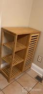 img 1 attached to Bamboo Bathroom Cabinet With Ample Storage - VIAGDO Freestanding Floor Cabinet With Doors And Side Shelves For Organized Living Spaces review by Kwesi Delgado
