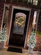 img 1 attached to 20" AISENO Artificial Flocked Christmas Wreaths With 50 Warm White Lights And Mixed Holiday Decorations For Front Door Home Windows Indoor Outdoor Party review by Victor Pinckney