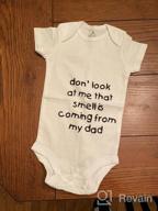 img 1 attached to Rocksir Funny Slogan Super Soft Cotton Comfy Baby Short Sleeve Bodysuit (Dad1, 3M) review by Brandon Perkins