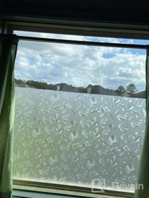img 5 attached to Bofeifs Heat Control Daytime Privacy Window Film - No-Adhesive Sun Blocking Clings For Home & Office Anti-UV Silver (23.6" X 78.7")