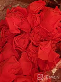 img 5 attached to Головки пенопластовых роз - Упаковка 200 шт. | Искусственные цветы оптом для свадьбы, домашнего декора и проектов «сделай сам» | Потрясающие розы из персиковой пены - диаметр 3 дюйма