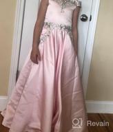 img 1 attached to Stunning Junguan Princess Birthday Burgundy Girls' Dresses: Trendy Shoulder Clothing review by Robert Johnson