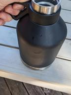 img 1 attached to 32 Oz Obsidian Vacuum Insulated Beer Growler With Handle - Leakproof Stainless Steel DrinkTanks Session Container For Beverages Like Soda, Wine Or Coffee. review by Giles Lacoste