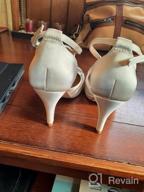 img 1 attached to Chic And Comfy: Low Heel Satin Bridal Wedding Shoes For Women With Ankle Strap And Platform review by Keith Martin