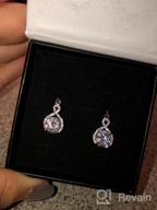 img 1 attached to 💍 Cate & Chloe Alessandra Infinity Halo Drop Earrings - 18k White Gold Plated Silver CZ Crystal Dangle Earrings with Round Diamond Cubic Zirconia - Perfect for Special Occasions review by Cody Clark
