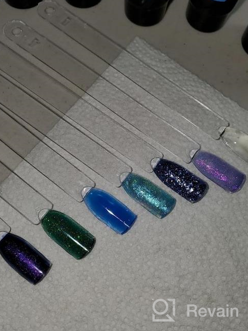 img 1 attached to Saviland Blue Series Poly Nails Gel Kit - Glitter And Cat Eye Nail Extension Builder Gel With 7 Colors And Thickening Solution For Starter And Professional Nail Artists review by Marklen Baeskens