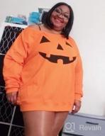 img 1 attached to Lymanchi Women Slouchy Shirts Halloween Pumpkin Long Sleeve Sweatshirts Pullover review by Willie Ogunlana
