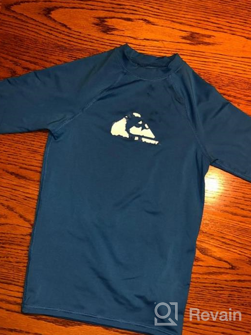 img 1 attached to 🏄 Quiksilver Boys' Youth Rashguard Surf Shirt - All Time Short Sleeve review by Pete Door