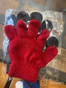 img 5 attached to Cozy and Stretchy: 12 Pairs Kids Winter Gloves for Boys and Girls
