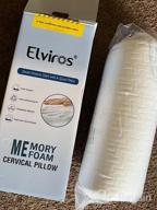 img 1 attached to Elviros Cervical Memory Foam Pillow, 2 In 1 Contour Orthopedic Support Pillows For Neck Pain, Adjustable Ergonomic Bed Pillow For Side, Back And Stomach Sleepers, Queen Size review by Kenyatae Tillo