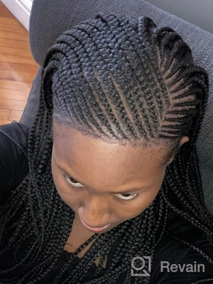 img 1 attached to Realistic Hand-Braided Synthetic Lace Front Wig With Baby Hair - Kalyss 31, Natural Side Parting And Lightweight, 13X6 Wide Lace, Ideal For Braiding Hair, Cornrow, Box Twist, And Lace Frontal review by Nick Kussmaul