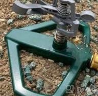 img 1 attached to Heavy Duty Zinc Impact Sprinkler With Adjustable Base For Lawn, Yard, And Grass Irrigation - STYDDI Circular Pulsator Sprinkler review by Jack Watkins