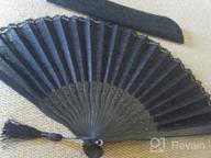 img 1 attached to Meifan Womens Multi Color Handmade Cotton Lace Folding Hand Fan (Black) review by Ashley Chavez