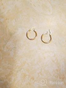 img 4 attached to 💍 Sterling Silver Tri-Colored Twisted Round Hoop Earrings