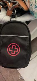 img 8 attached to SITHON Изолированная медицинская сумка для переноски - Небольшой дорожный органайзер для лекарств Аварийный чехол для Auvi Q, назального спрея, лекарства от аллергии, хранения ингалятора от астмы Красный