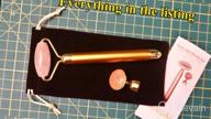 img 1 attached to Electric Rose Quartz Jade Roller Facial Massager And 2-In-1 Face Roller review by Jim Moody