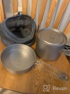 img 1 attached to Bestargot Camping Titanium Pot & Pan Set - Portable Outdoor Cookware For Backpacking, Camp Cooking And Traveling. review by Chris Reeves