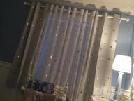 img 1 attached to Kotile Sheer Door Curtain Panels With Gold Foil Star Pattern - Perfect For Nursery Or Kid'S Bedroom (2 Panels, 52X63 Inches) review by Clayton Morris