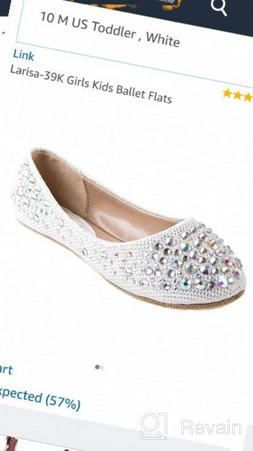 img 1 attached to Rhinestone Studded Slip On Ballet Flats for Forever Girls - Link review by Carlos Jass