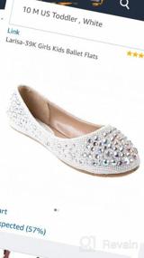 img 2 attached to Rhinestone Studded Slip On Ballet Flats for Forever Girls - Link