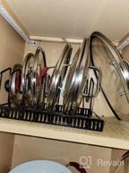 img 1 attached to Organize Your Kitchen In Style With Toplife'S Expandable Pans Organizer Rack - 10 Customizable Compartments For Pans, Bakeware, Lids, And More! review by Troy Kocur