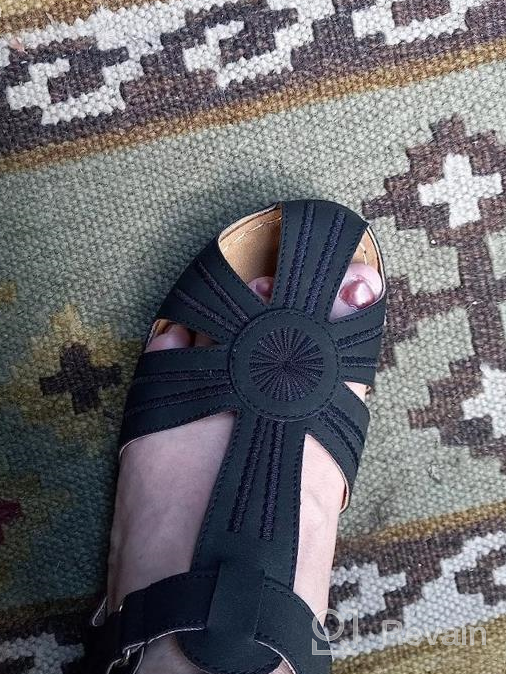 img 1 attached to Stylish & Comfortable: DUOYANGJIASHA Women'S Bohemian Wedge Sandals For Beach And Outdoors review by Tricia Grundmeier