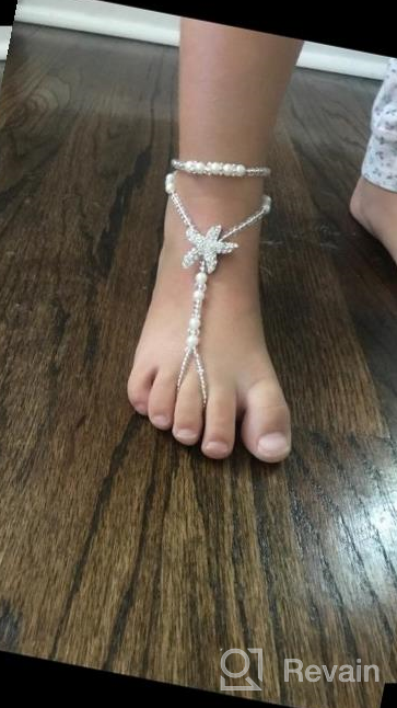 img 1 attached to 👰 Abandon Girl Fine Lady Beaded Beach Wedding Barefoot Sandals & Bridal Bangle Set – Pool Party Accessories, One Size review by Omar Gonzales