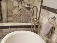 img 1 attached to Fapully Luxury Bathroom Free-Standing Bathtub Faucet Tub Filler With Hand Shower Brushed Nickel review by John Pound