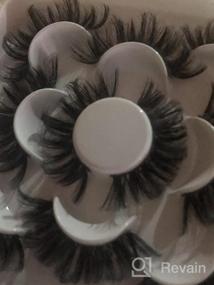 img 5 attached to 10 Pairs Mixed Faux Mink Eyelashes D Curl Russian Strip Lashes Natural Wispy Volume Look By Lanflower