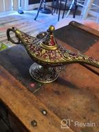 img 1 attached to Vintage Magic Genie Lamp Wishing Lamp, Aladdin'S SogYupk Classic Arabian Stage Show Props For Themed Parties/Cake Decorating, Creative Gift Idea For Holidays/Birthdays/Weddings (Red) review by Angel Brown