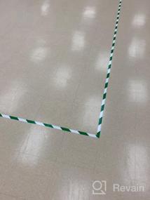 img 5 attached to UltraTape 1165: Clean Room Approved Black/White Hazard Striped Floor Marking Tape - 1 In X 54 Ft Roll
