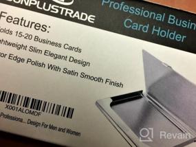 img 7 attached to Stylish And Compact Stainless Steel Business Card Holder - Holds 18 Cards In Your Pocket