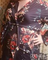 картинка 1 прикреплена к отзыву Comfortable & Chic: Cotton Kimono Robes For Plus Size Women - Knee-Length Sleep & Lounge Wear от Brian Fishel