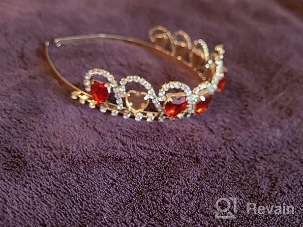 img 1 attached to 👑 IDOXE Evie Red Heart Necklace and Descendants 3 Crown Gold Tiara Jewelry Set - Queen of Hearts Eive Costume for Girls Teen Halloween" (Evie Jewelry Set with Enhanced SEO) review by Megan Walker