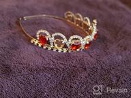 img 1 attached to 👑 IDOXE Evie Red Heart Necklace and Descendants 3 Crown Gold Tiara Jewelry Set - Queen of Hearts Eive Costume for Girls Teen Halloween" (Evie Jewelry Set with Enhanced SEO) review by Megan Walker