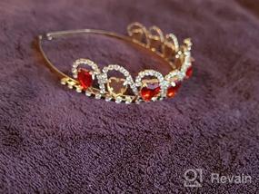 img 6 attached to 👑 IDOXE Evie Red Heart Necklace and Descendants 3 Crown Gold Tiara Jewelry Set - Queen of Hearts Eive Costume for Girls Teen Halloween" (Evie Jewelry Set with Enhanced SEO)