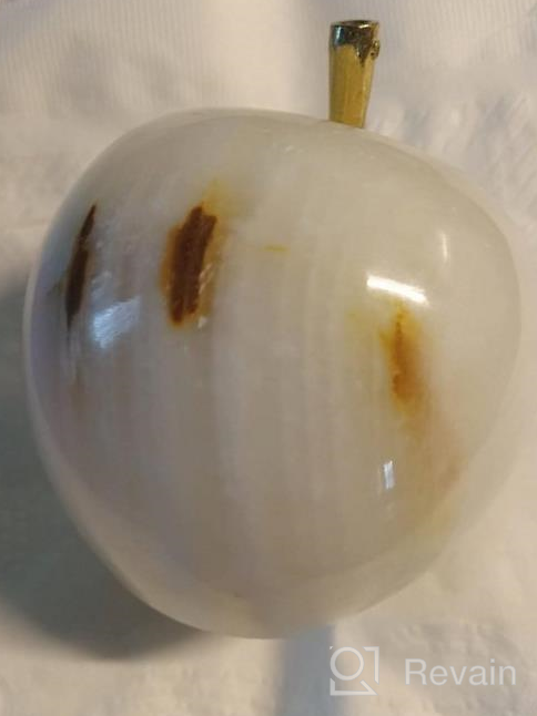 img 1 attached to RADICALn Best Home Decor White Onyx Marble Apple Paperweight – Handcrafted Decor Paperweight Marble – Suitable For Table Decor, Office Decor And Study review by Jasin Gilstrap
